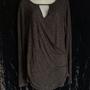 Gray Long Sleeve Top